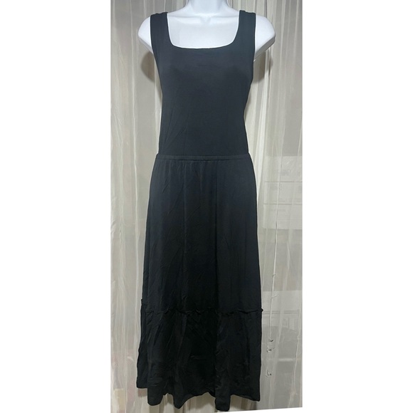 NWOT Jason Wu Sleeveless Knit Ruffle Shirred Tiered Smocked Midi Dress Size XL - Picture 2 of 11